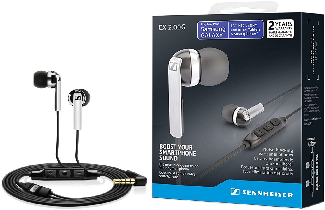 אוזניות סיליקון מקצועיות סנהייזר SENNHEISER CX 2.00I CX 2.00G